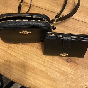 Small belt purse with matching wallet.